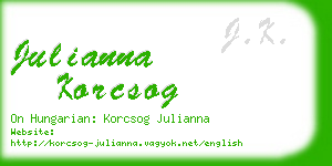 julianna korcsog business card